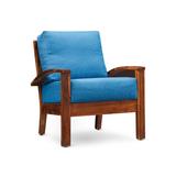 Eliane Single Seater Sofa Walnut And Sky Blue