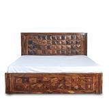 Victoria Queen Size Bed in Sheesham Wood with Box Storage