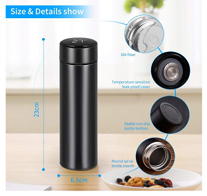 Smart Vacuum Flasks Bottle with LED Temperature Display with Touch Screen Smart Water Bottle