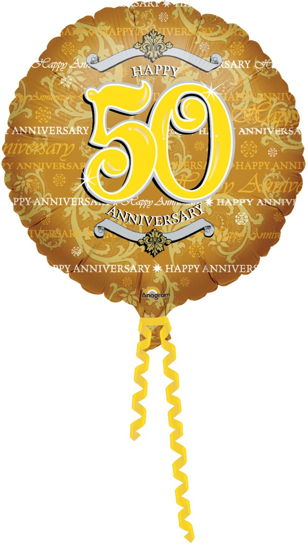 18" Golden Anniversary (50th) Balloon S40