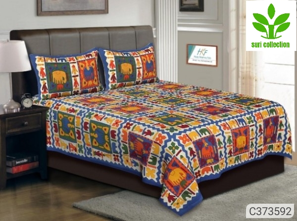  Jaipuri Printed Pure Cotton Double Bedsheets 
