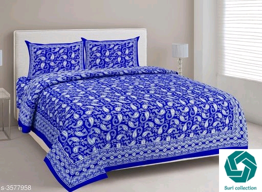 Comfy Cotton Printed Double Bedsheets 
