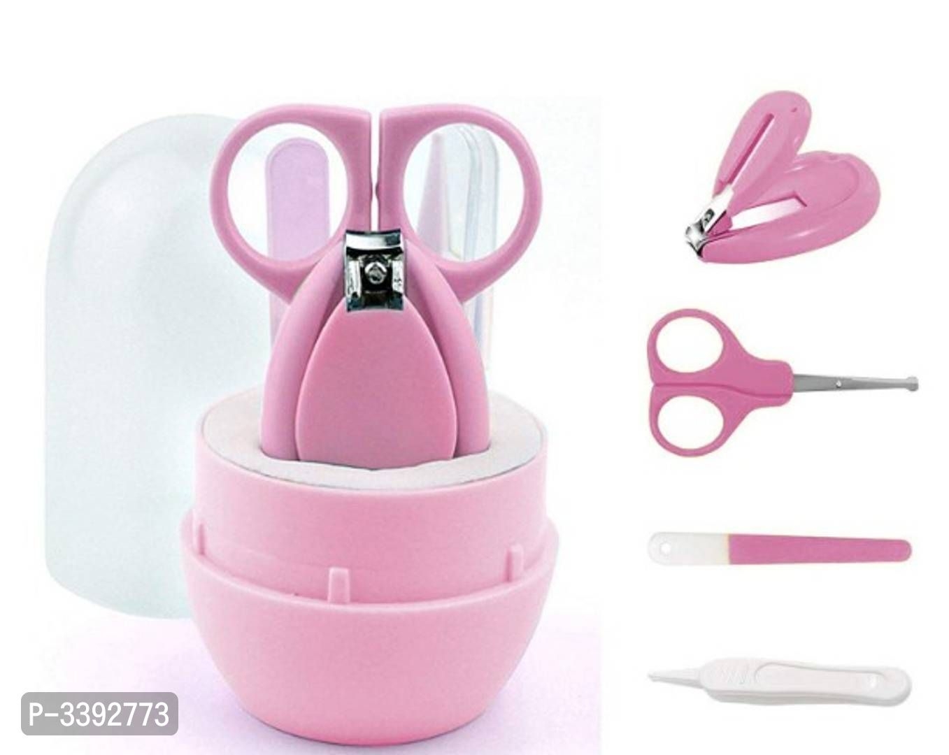 Infant and Toddler Pink Grooming Kit with Scissors
