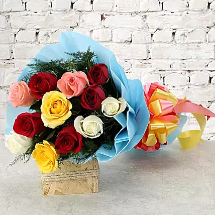 Colourful Mixed Roses Bouquet