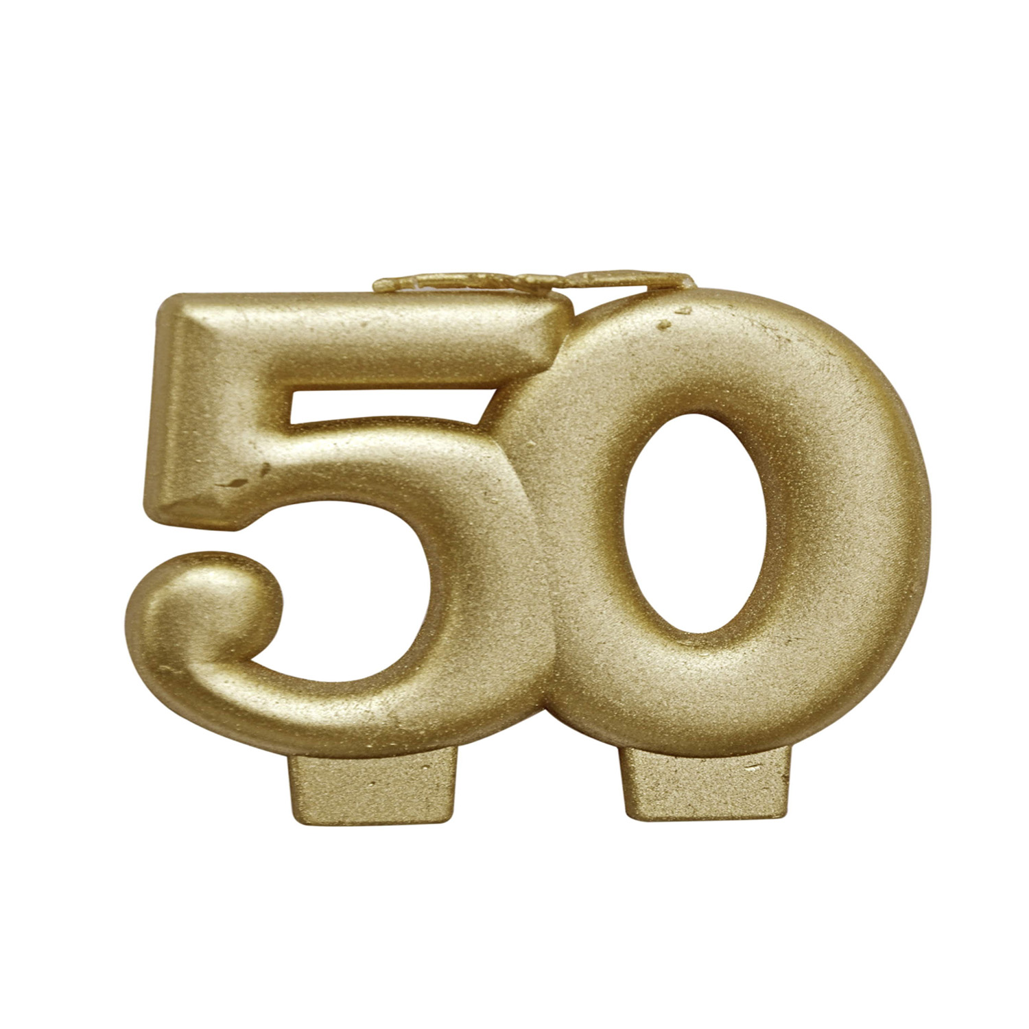 50th Birthday Golden Candle - 3"