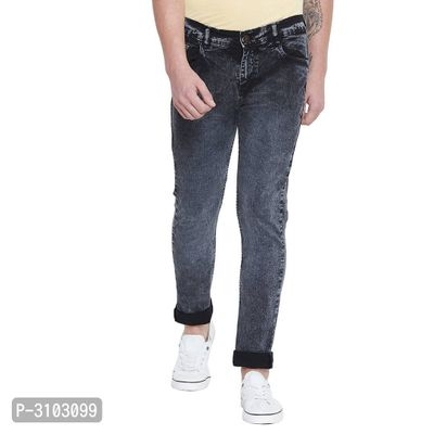 Men's Cotton Blend Acid Wash Slim Fit Jeans