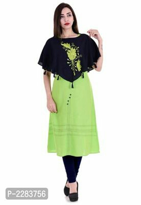 Embroidered Poncho Style Kurtis
