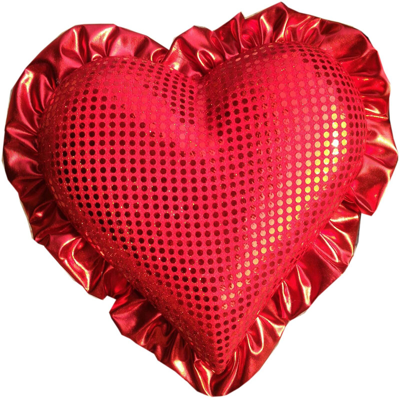 My Heart Beats For You Red Sequin Hanging 9"