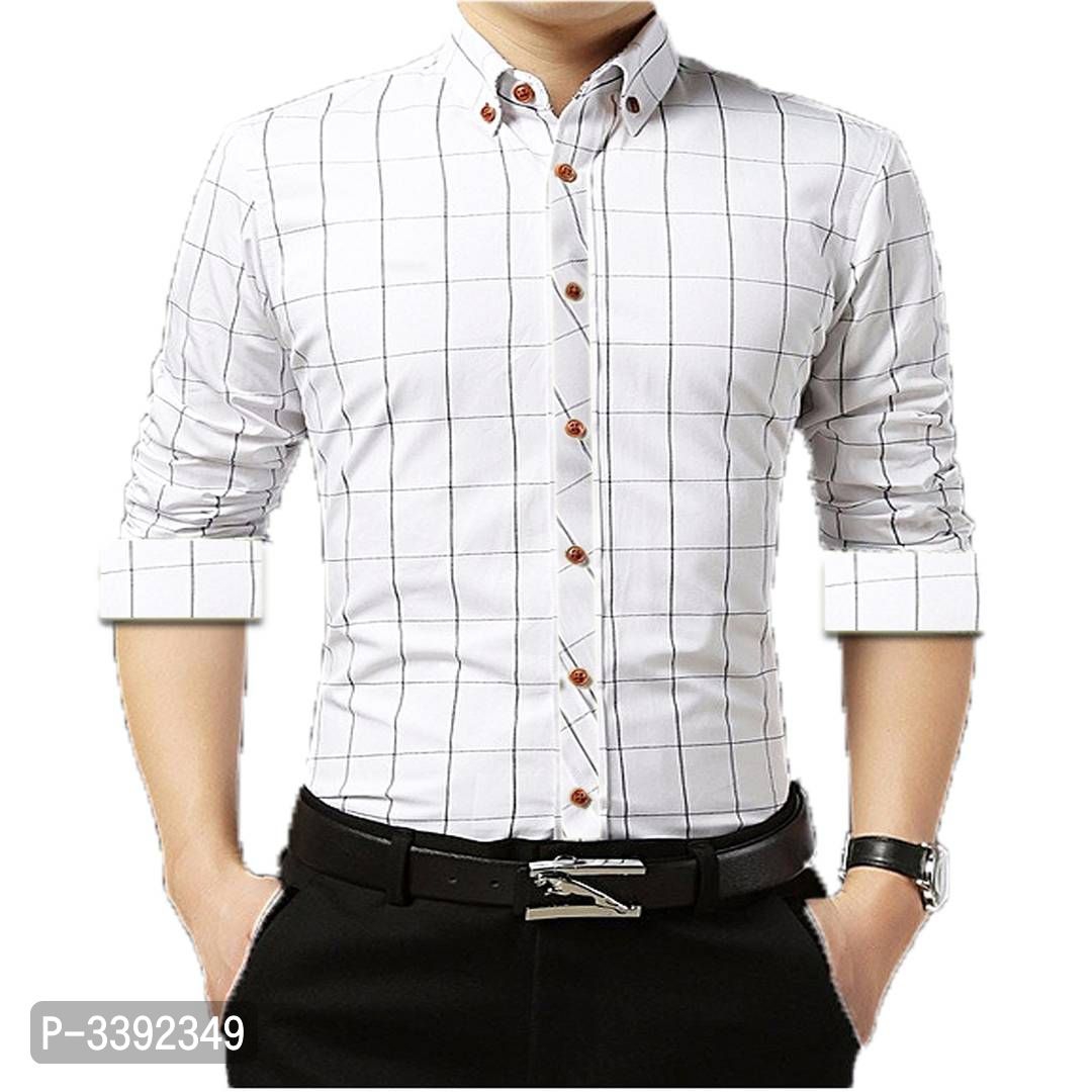 Men's Slim Fit Cotton Checked Casual Shirts