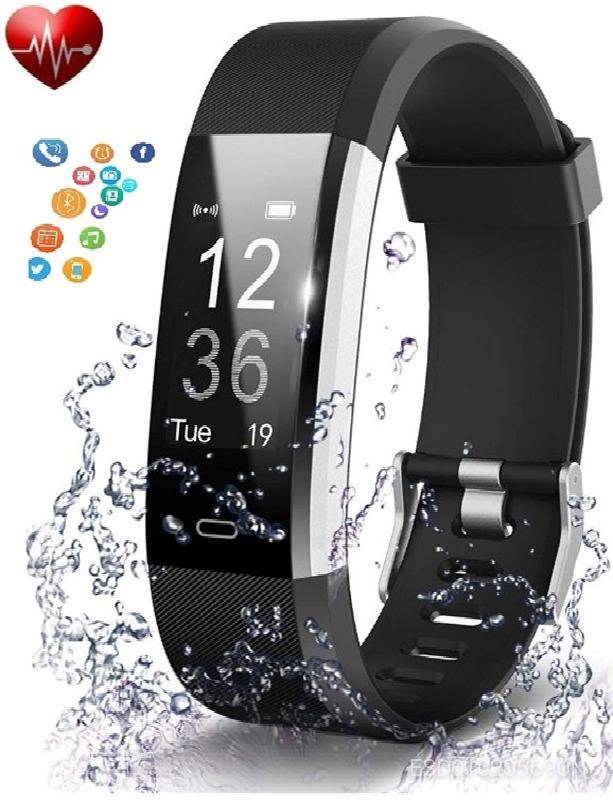 Tration e ID115 Series 4 Smart Wristband Heart Rate Monitor with 0. 96 Inch OLED Display 4. 0 Waterproof