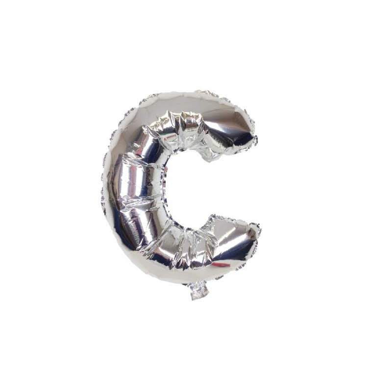 16" Letter C Silver Balloon