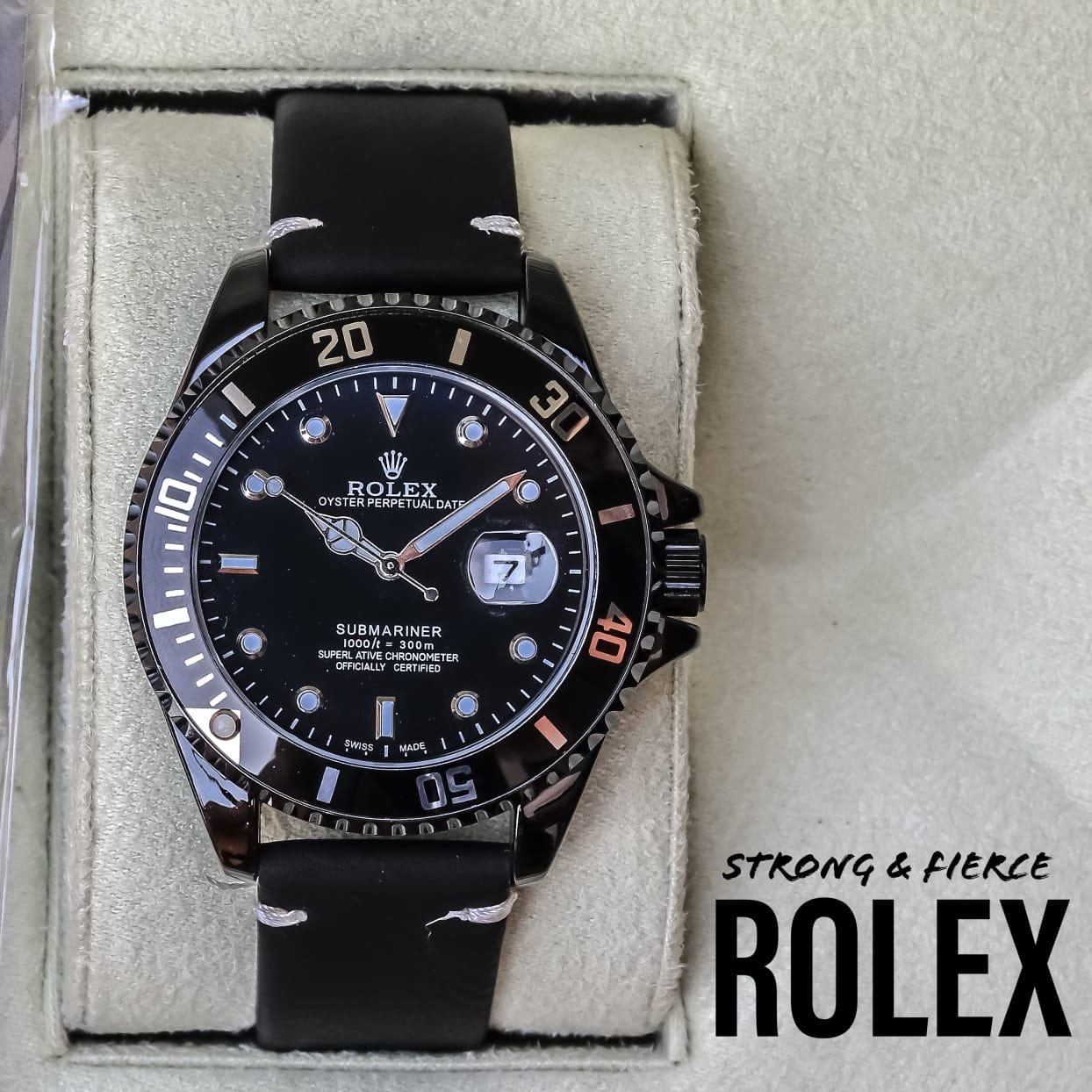 Strong & Fierce Rolex Watch, Black