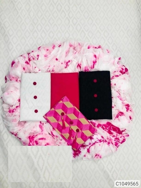 Unique Jacquard Cotton Printed With Button Dress Material