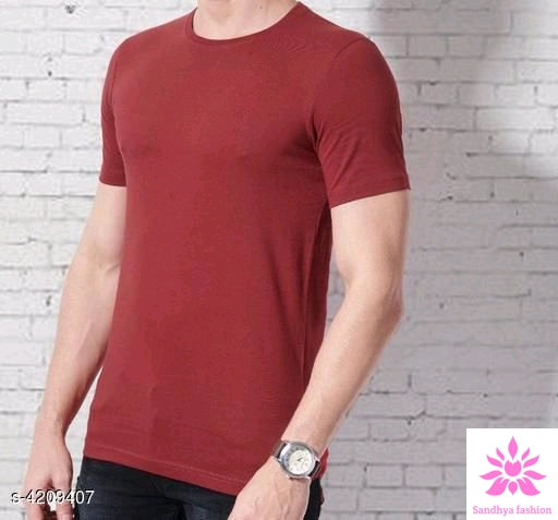 Olla Stylish Cotton Men's T-shirts, Red