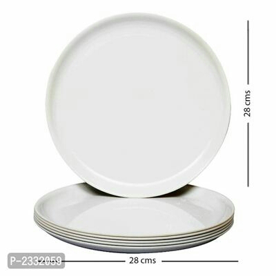 Set Of 6 Microwave Safe & Unbreakable Round Full Plates