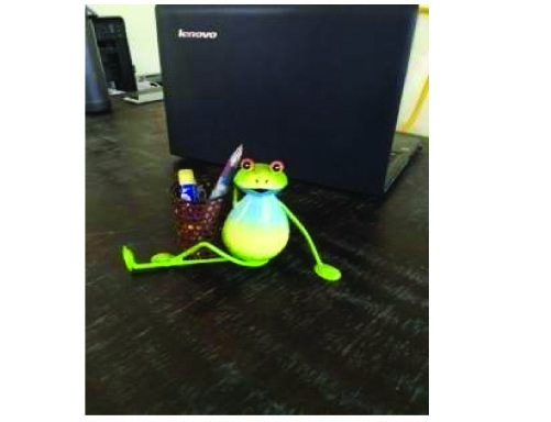 Yoga Frog With Pen Key Holder 2