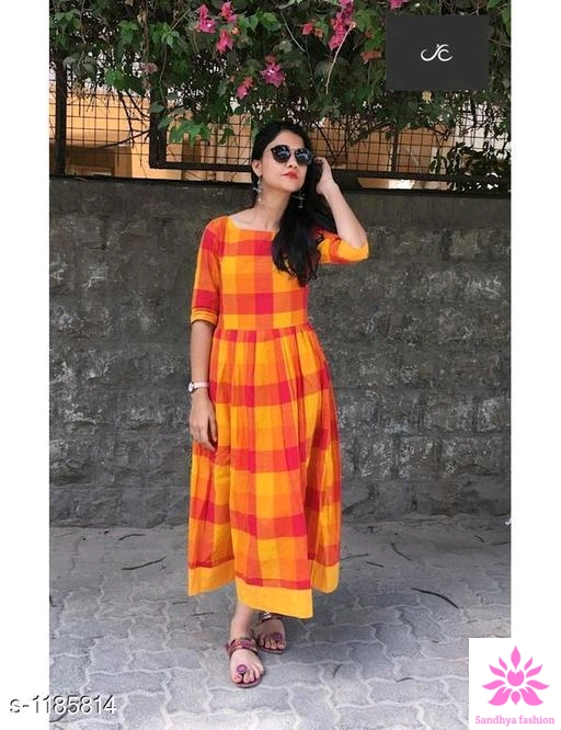 Drishya Fancy Khadi Cotton Dress Double Shade
