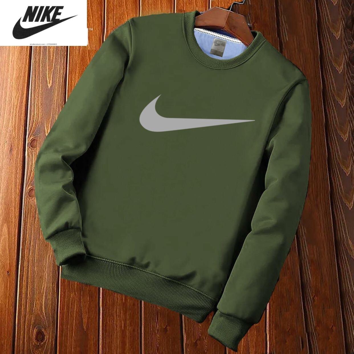 Nike Green Sweat Shirts