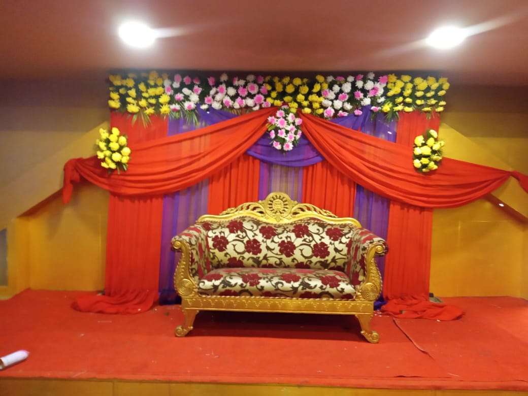 Wedding Stage Decoration With Carnation Flowers