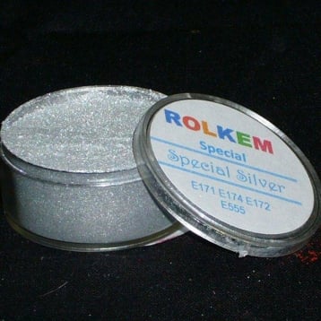 Rolkem Super Silver Edible Lustre Dust Powder 10ml