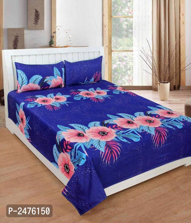 Floral Design Double Bedsheet