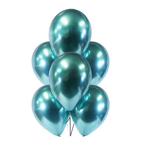 11" Chrome Green Latex Balloons - 10PC