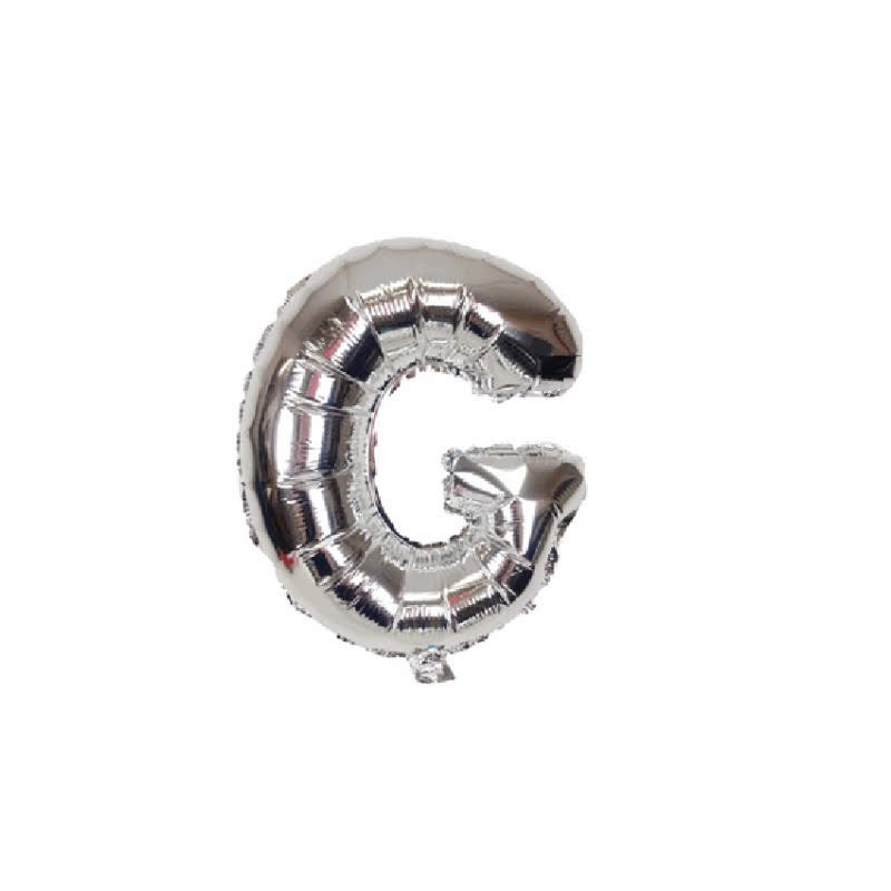 16" Letter G Silver Balloon
