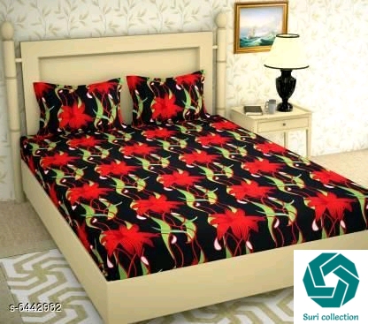 Trendy Polycotton 100 x 90 Double Queen Bed Sheet