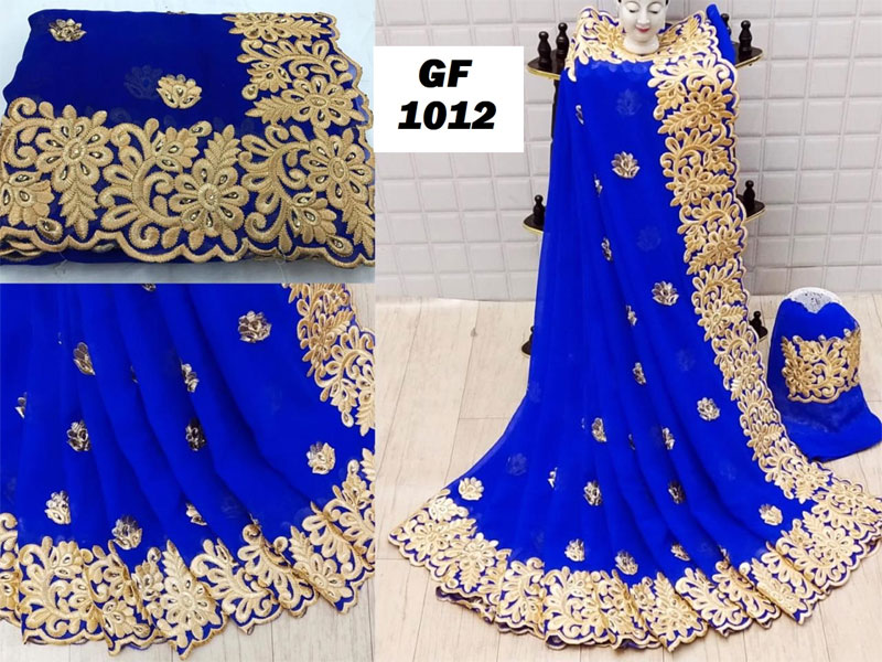 Georgette with Embroidery Saree